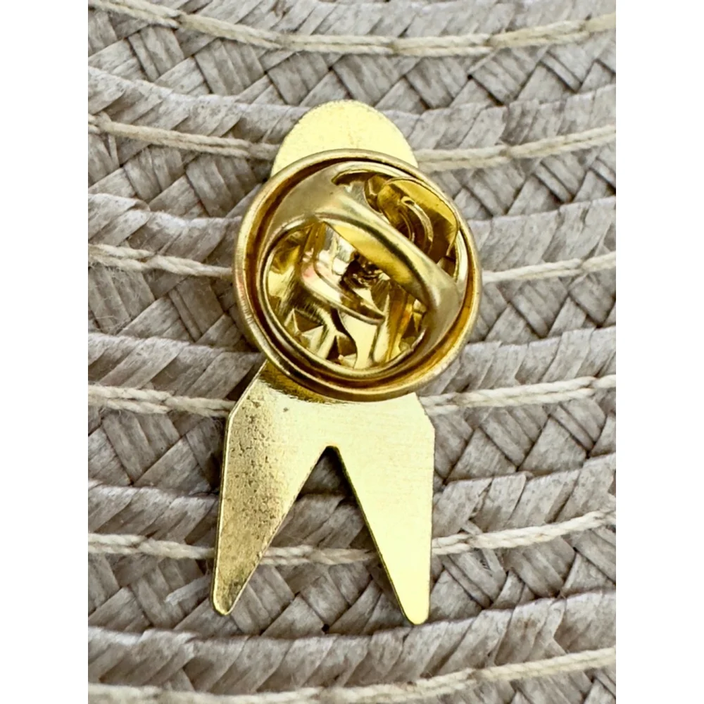 LOT Of 10 ❗️Awareness Ribbon Lapel Pin Breast Cancer Pink Enamel and Gold Metal